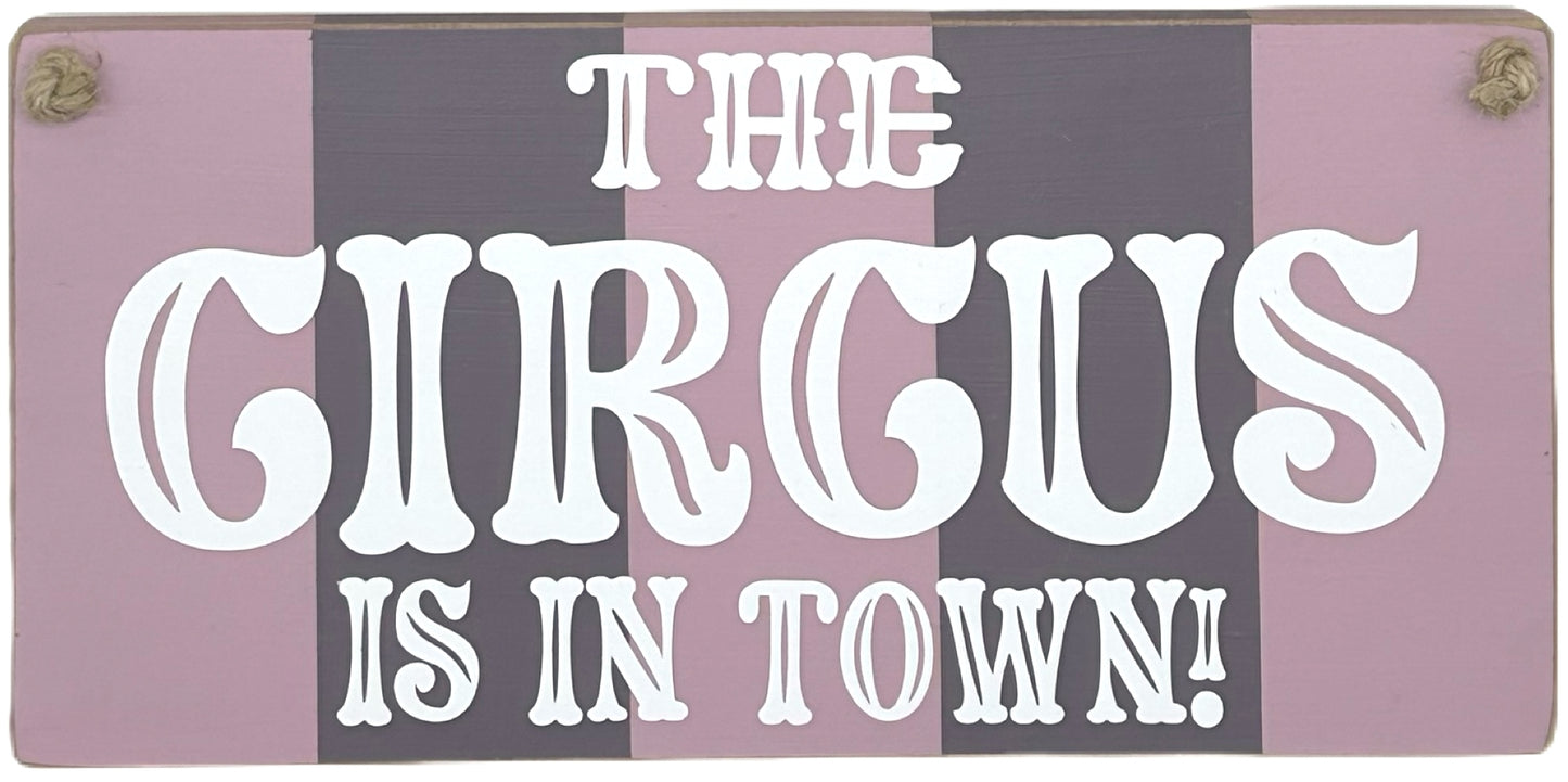 The Circus is in Town Carnival Hanging plaque