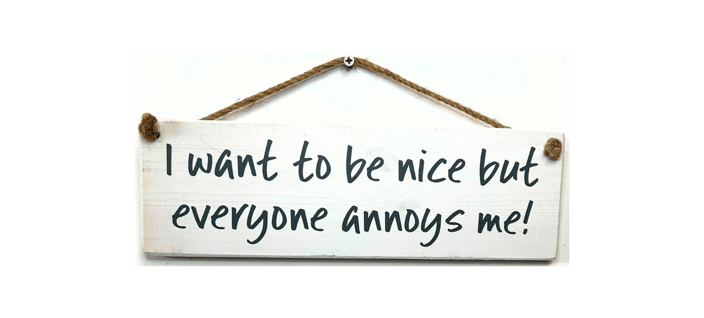 I want to be nice, but everyone annoys me