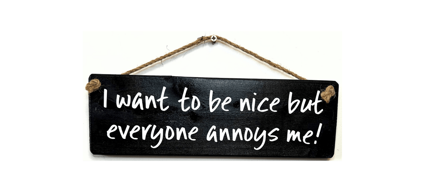I want to be nice, but everyone annoys me