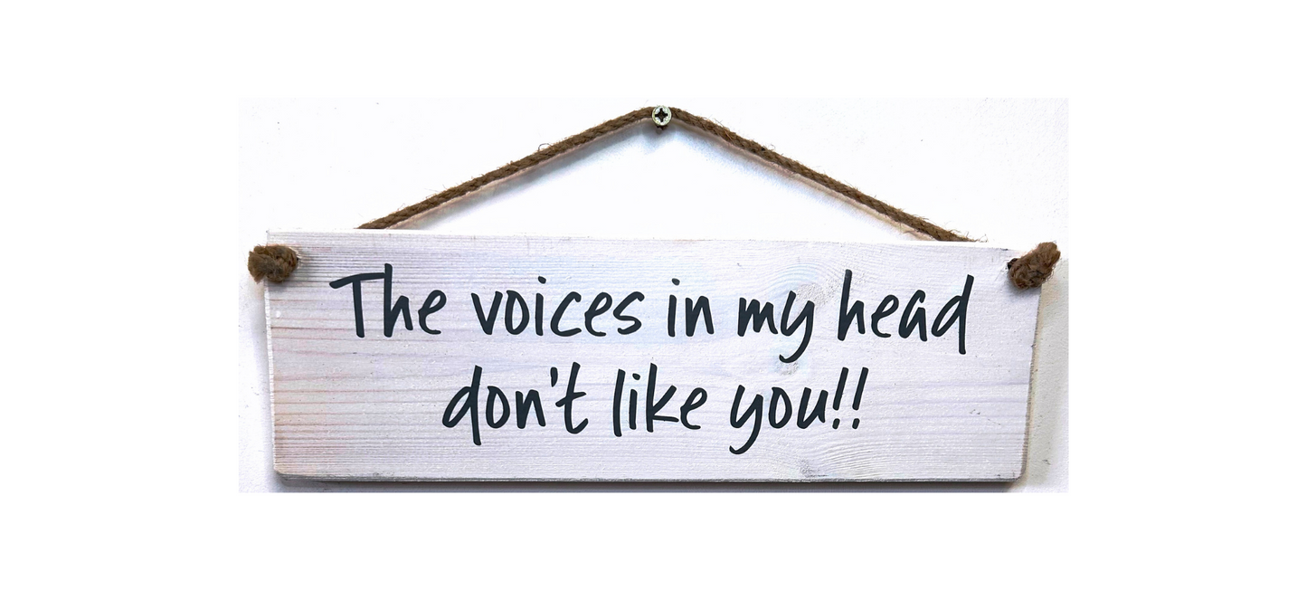 The voices in my head don't like you