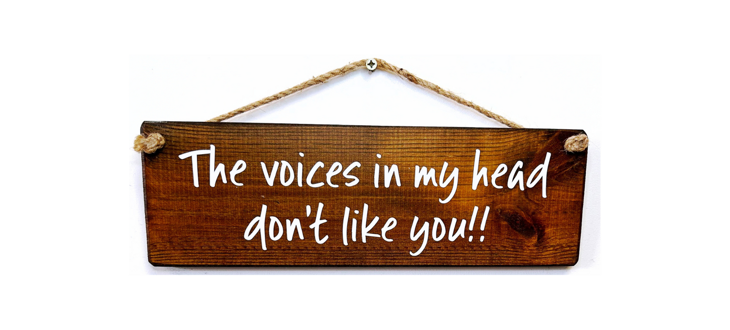 The voices in my head don't like you