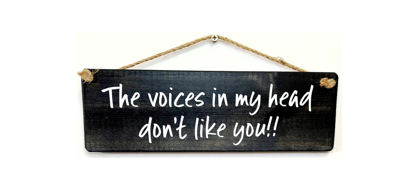 The voices in my head don't like you