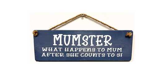 MUMSTER. What happens to Mum after she counts to 3!