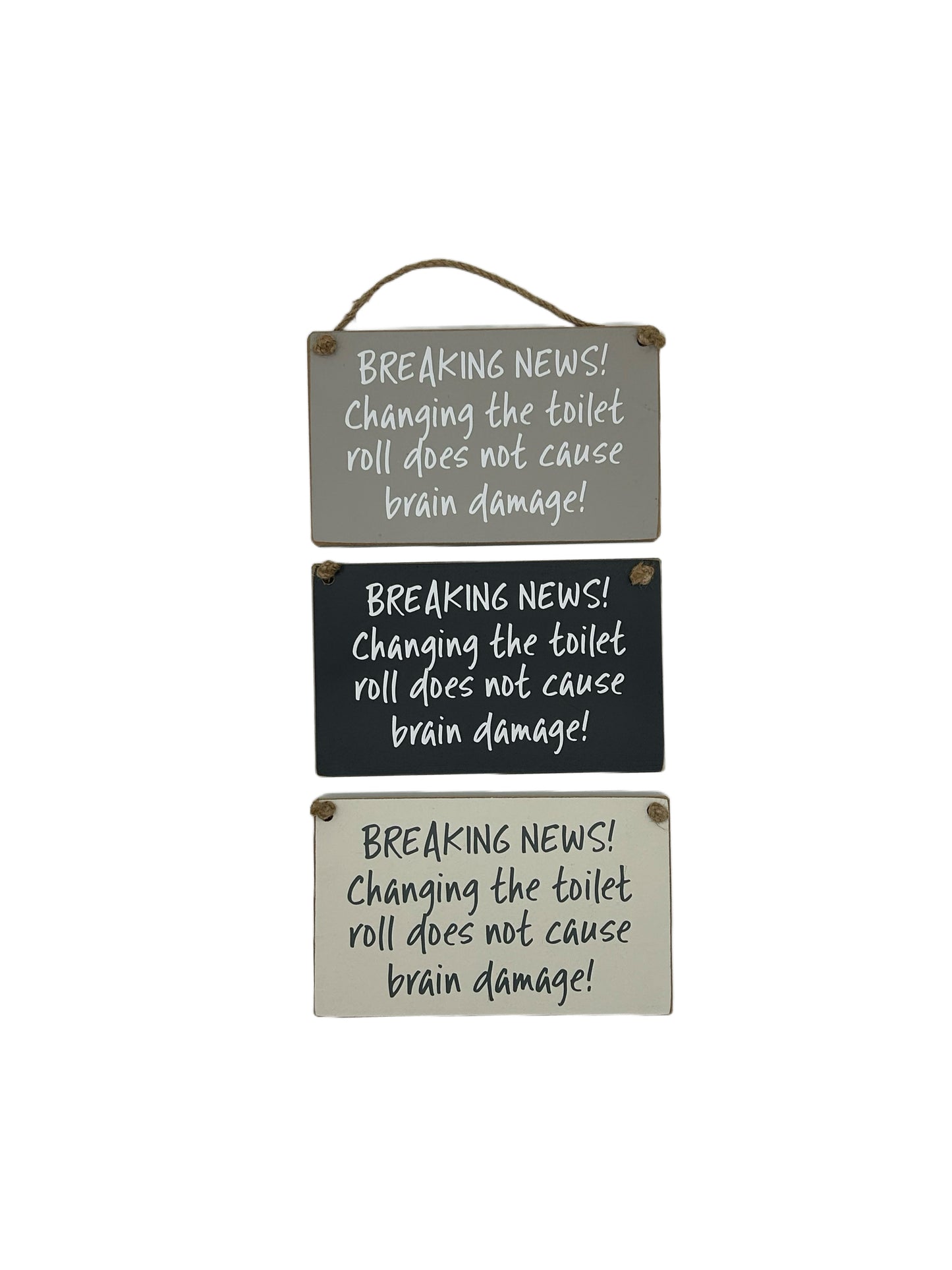 BREAKING NEWS! Changing the toilet roll does NOT cause brain