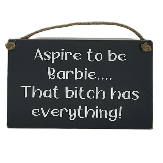 Aspire to be Barbie, that bitch has everything!