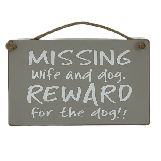 MISSING, wife and dog, reward for the dog!