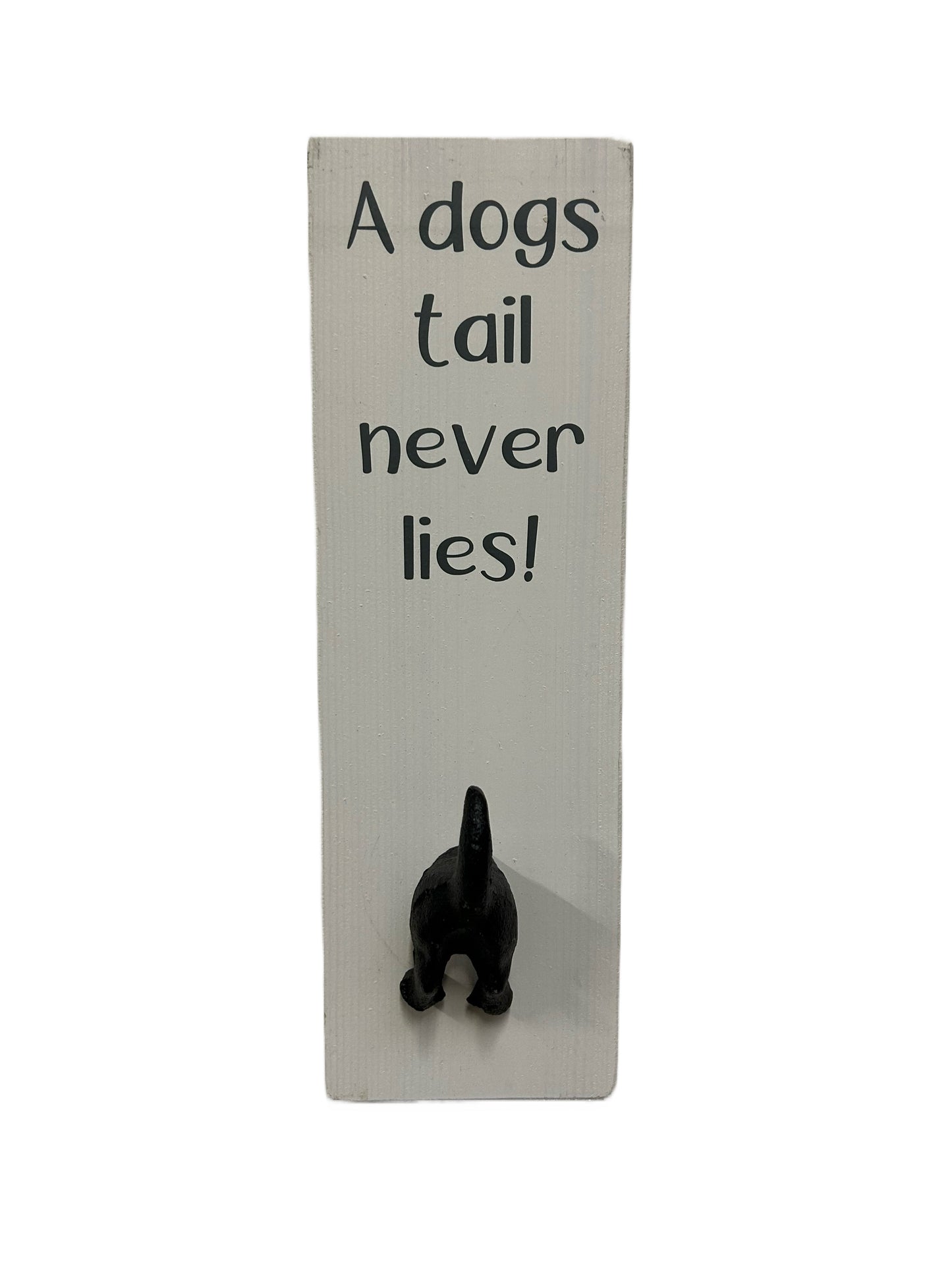 A Dogs Tail Never Lies Wall mounted Dog Bum Lead Hook