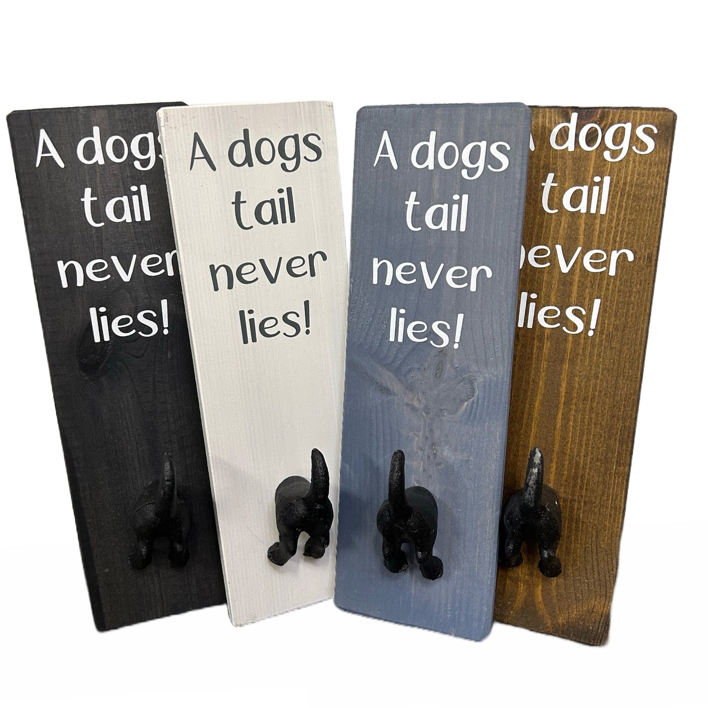 A Dogs Tail Never Lies Wall mounted Dog Bum Lead Hook