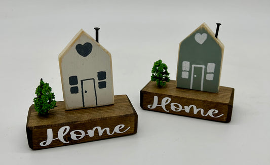 Home. Hand Made House Free-Standing Ornament