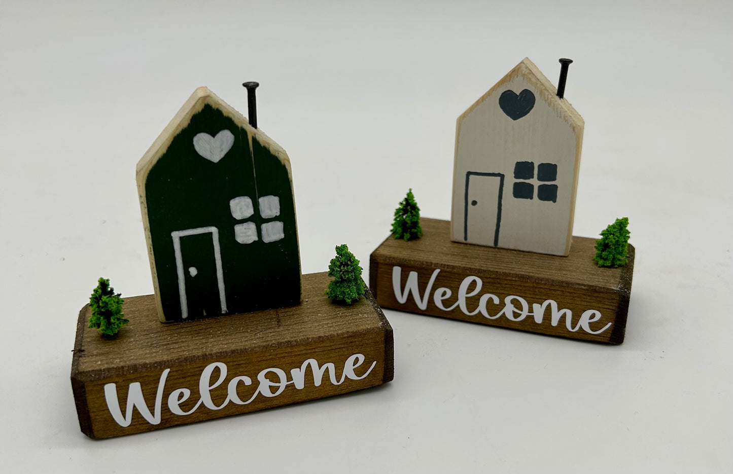 Welcome Hand Made House Free-Standing Ornament