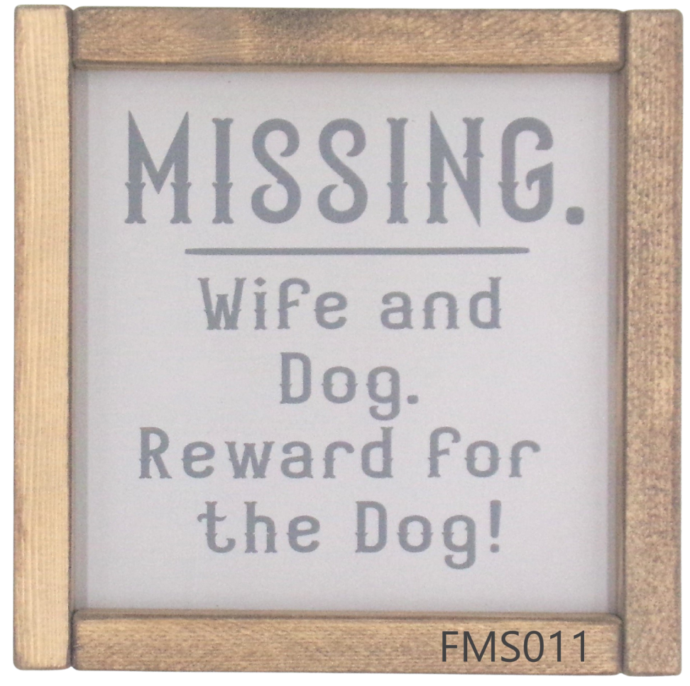 MISSING. Wife and Dog. Reward for the Dog!