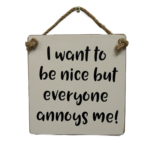 I want to be nice but everyone annoys me