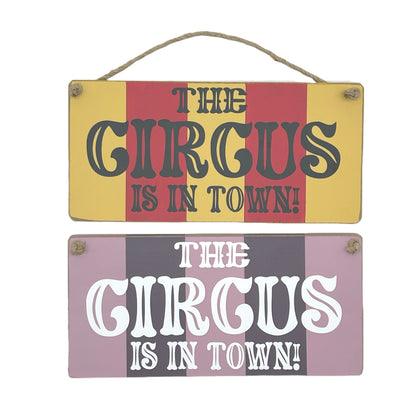 The Circus is in Town Carnival Hanging plaque