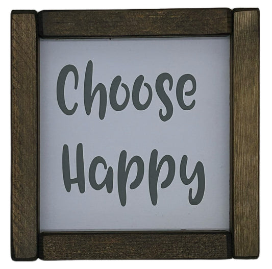 Choose Happy Small Framed Sign