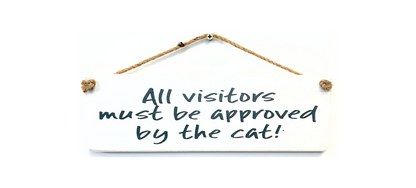All Visitors must be approved cat