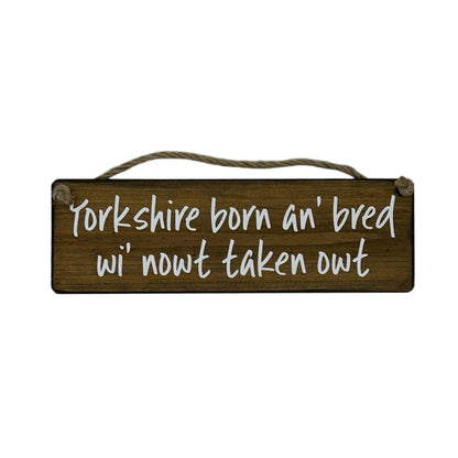Yorkshire born & bred