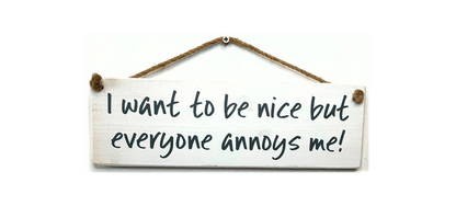 I want to be nice, but everyone annoys me