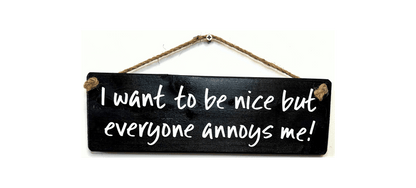 I want to be nice, but everyone annoys me