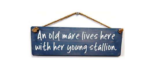An old mare lives here with her young stallion