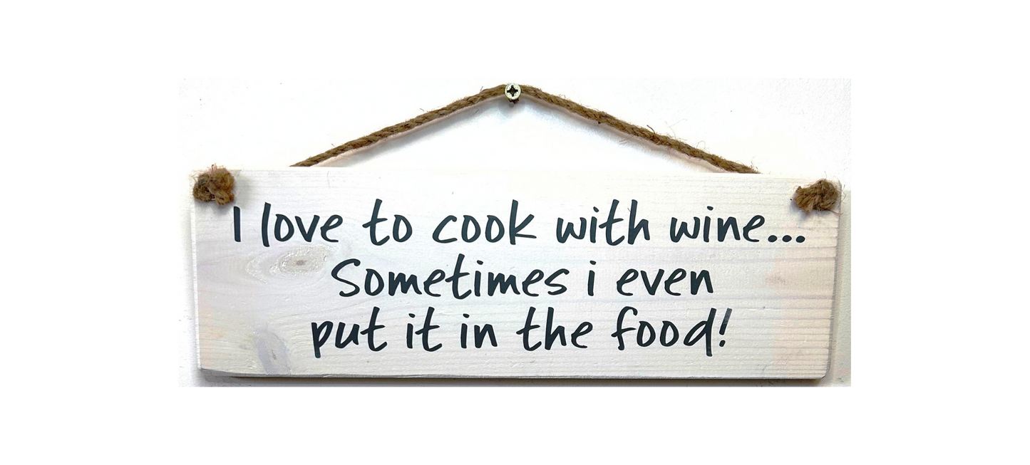 I love to cook with wine
