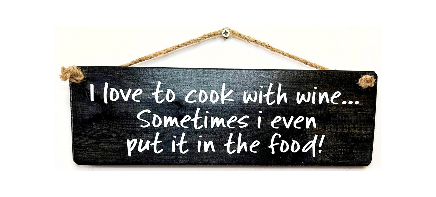 I love to cook with wine