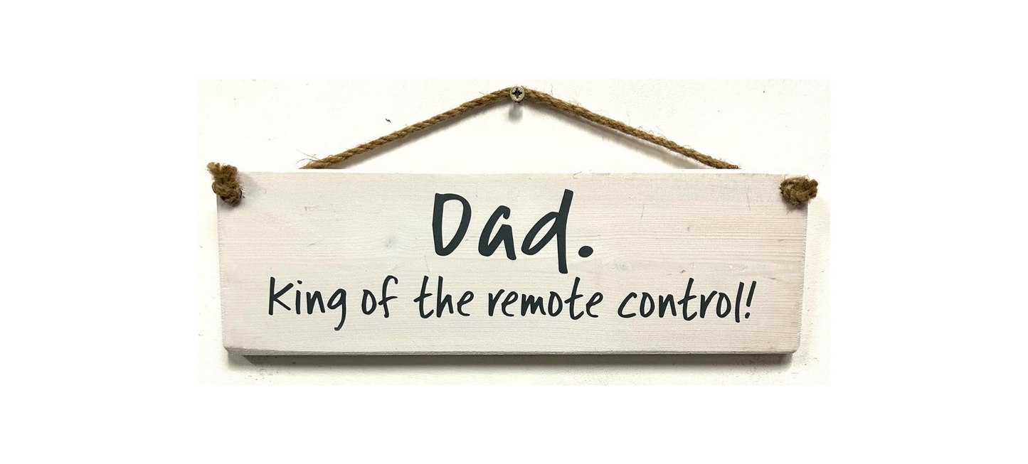 Dad, King of the Remote Control.