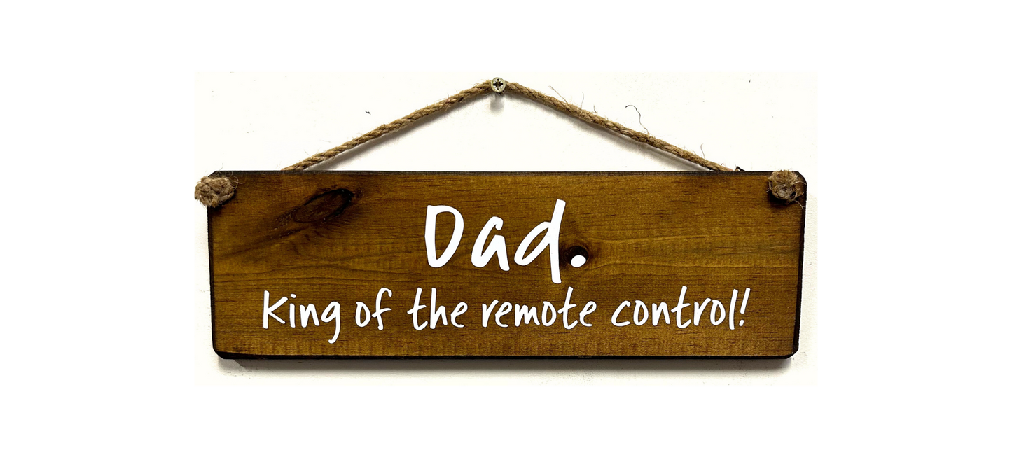 Dad, King of the Remote Control.