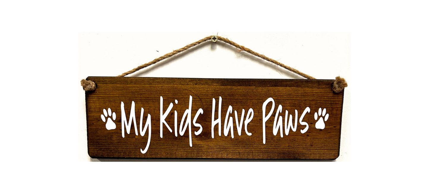 My kids have paws!