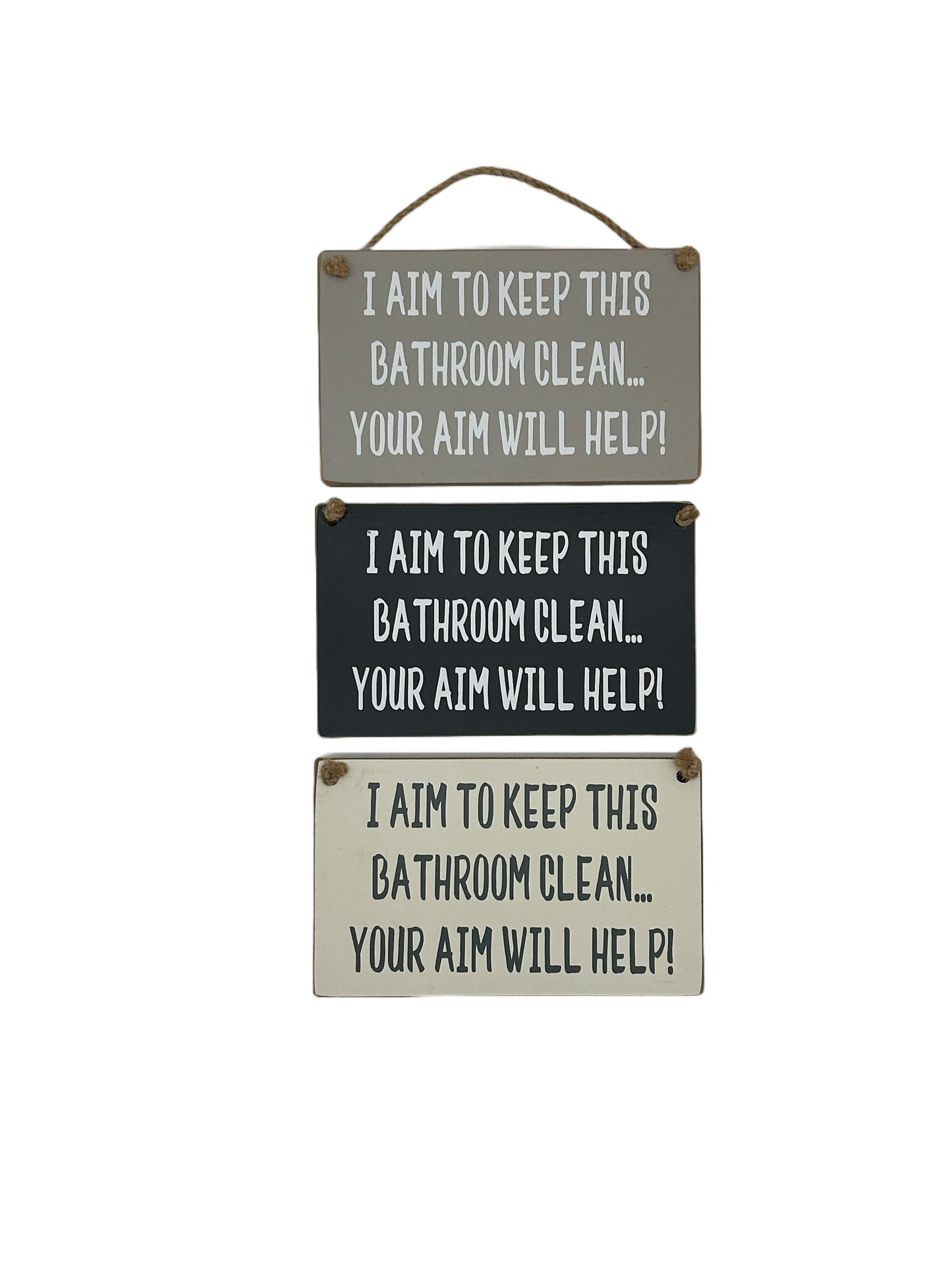 I aim to keep this bathroom clean... your aim would help!