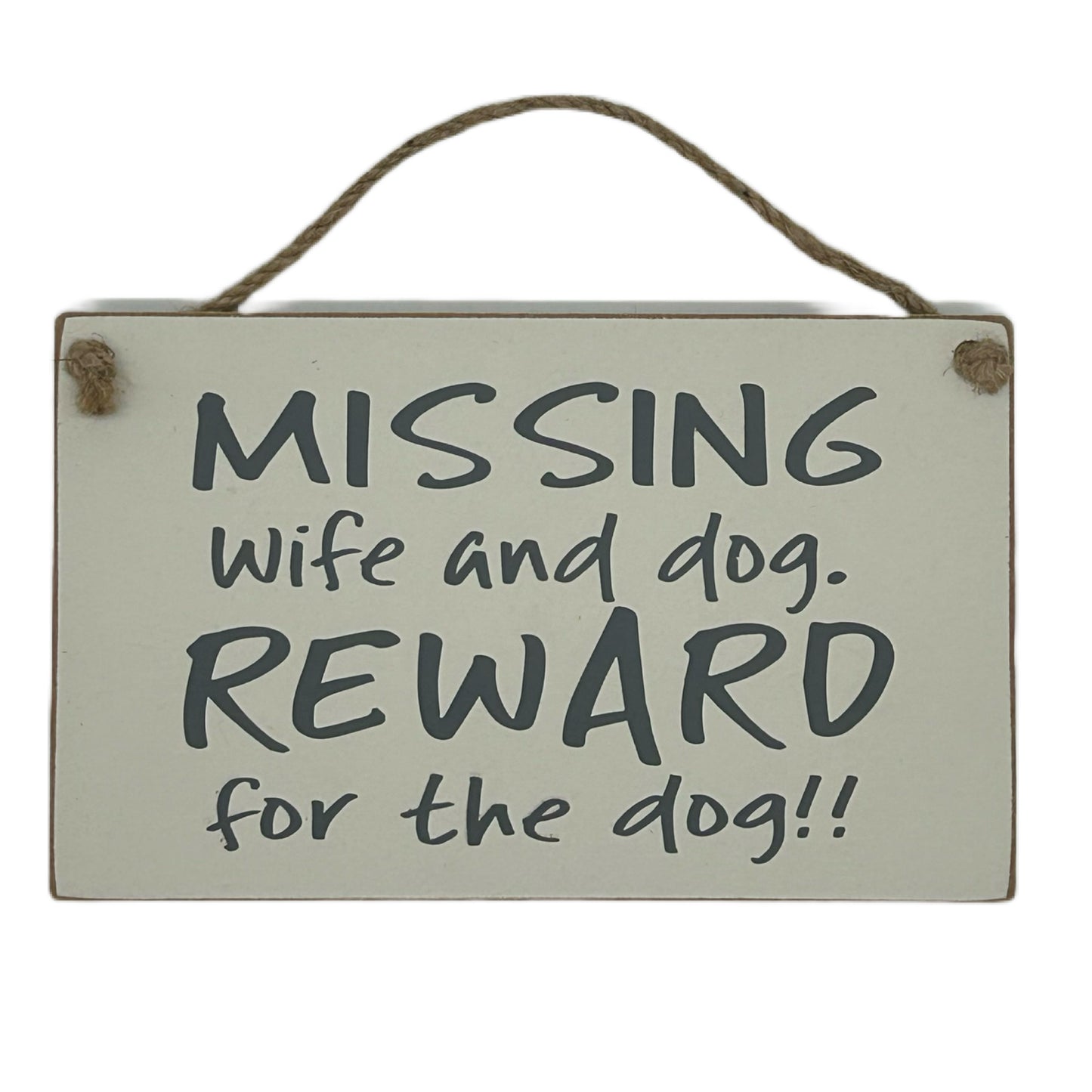MISSING, wife and dog, reward for the dog!