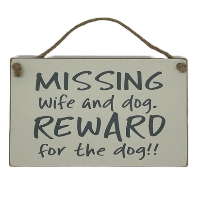 MISSING, wife and dog, reward for the dog!