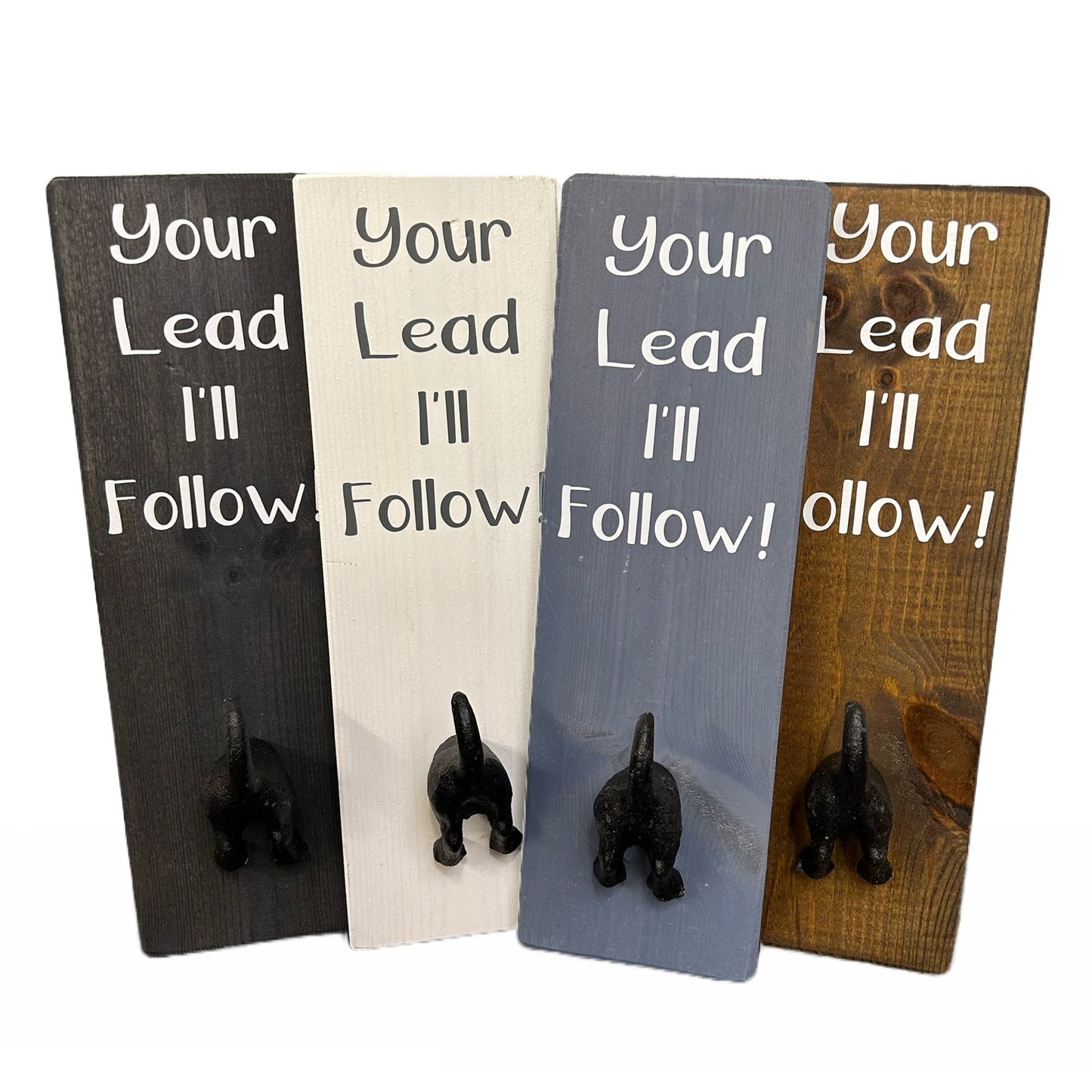 Your Lead I'll Follow Wall mounted Dog Bum Lead Hook
