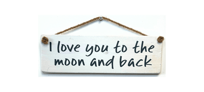 I love you Moon to the moon and back